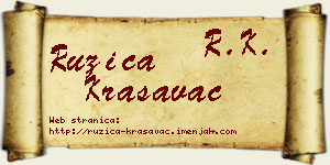 Ružica Krasavac vizit kartica